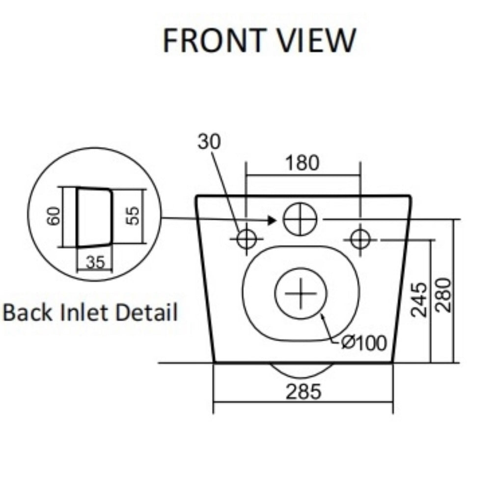 savoy matte black rimless wall hung toilet