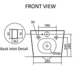 savoy matte black rimless wall hung toilet