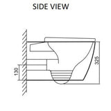 savoy matte black rimless wall hung toilet