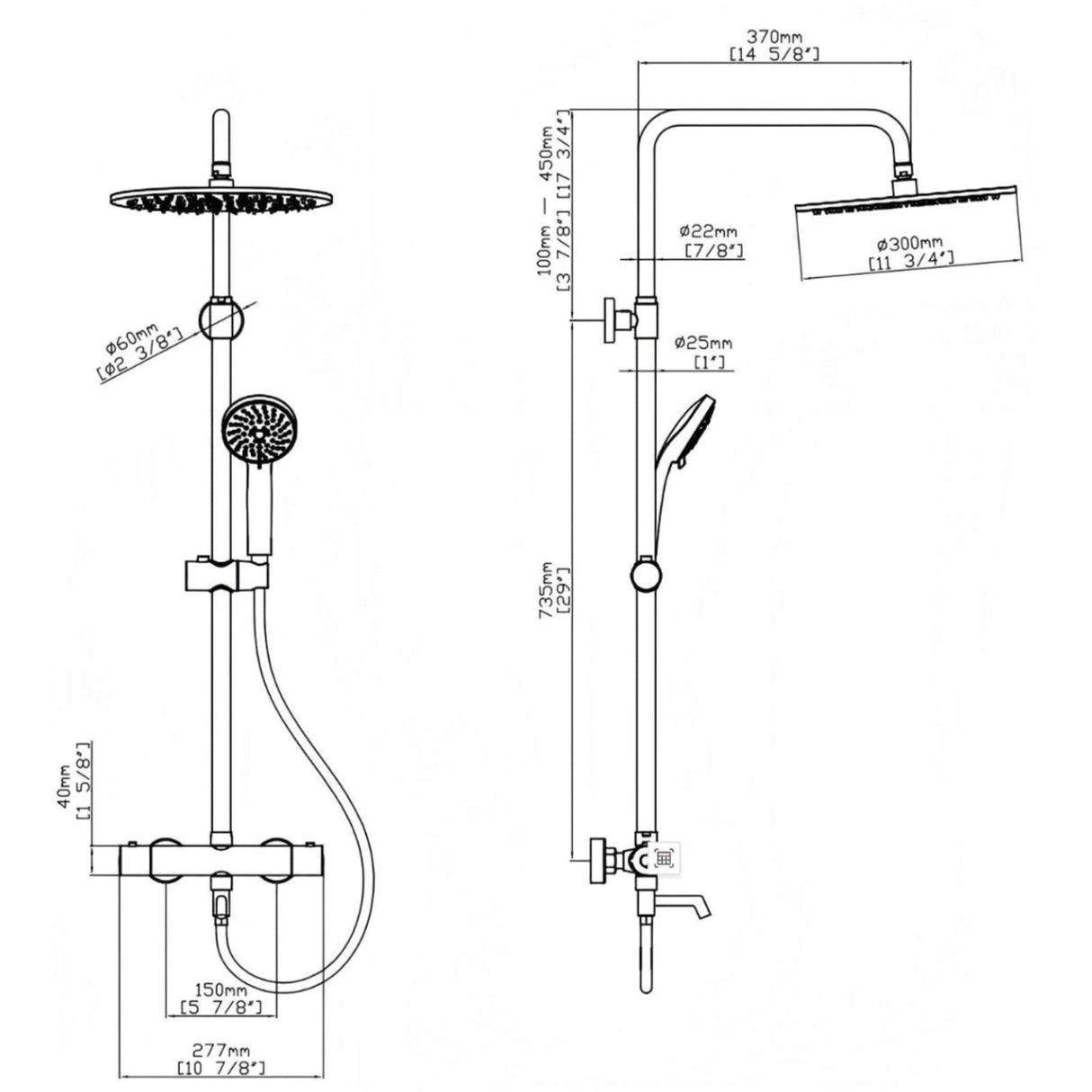 Aviro Thermostatic Shower Mixer Brushed Brass Gold