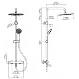 Aviro Thermostatic Shower Mixer Brushed Brass Gold