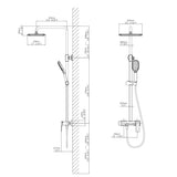 Clyro exposed shower mixer brushed brass gold