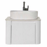 Aileen fluted wall hung vanity 600mm