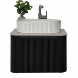 Aileen fluted wall hung vanity 600mm
