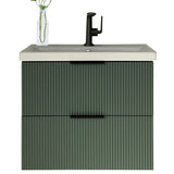 Audrey fluted wall hung vanity 600mm
