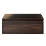 Cortina walnut brown floating wall hung vanity 800mm
