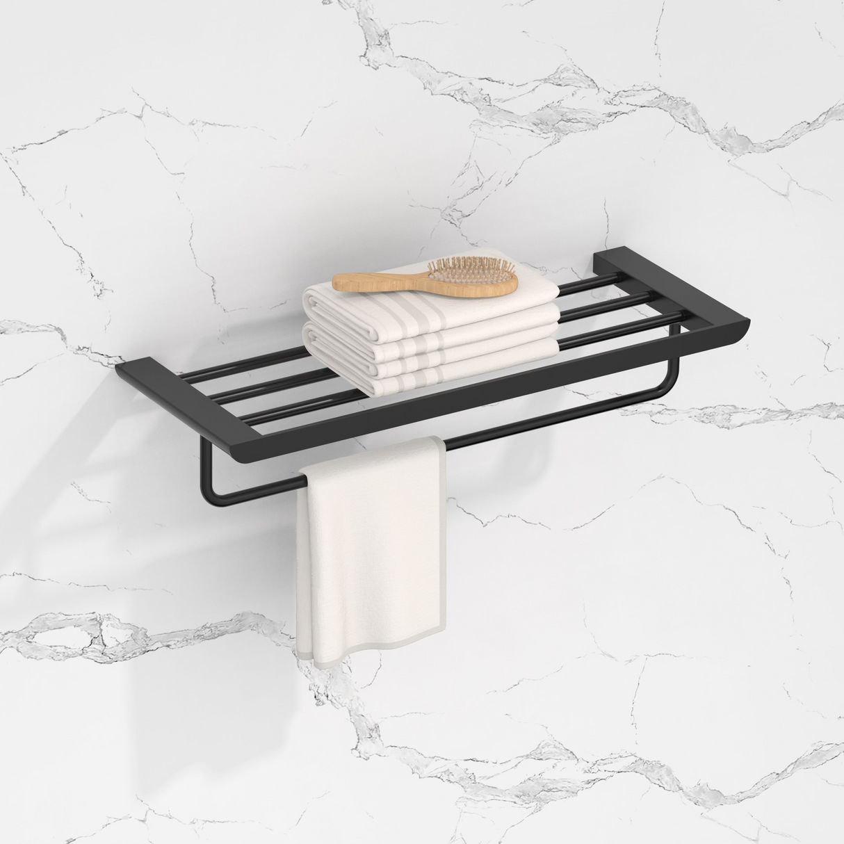 Lunaro Towel Rack matt black