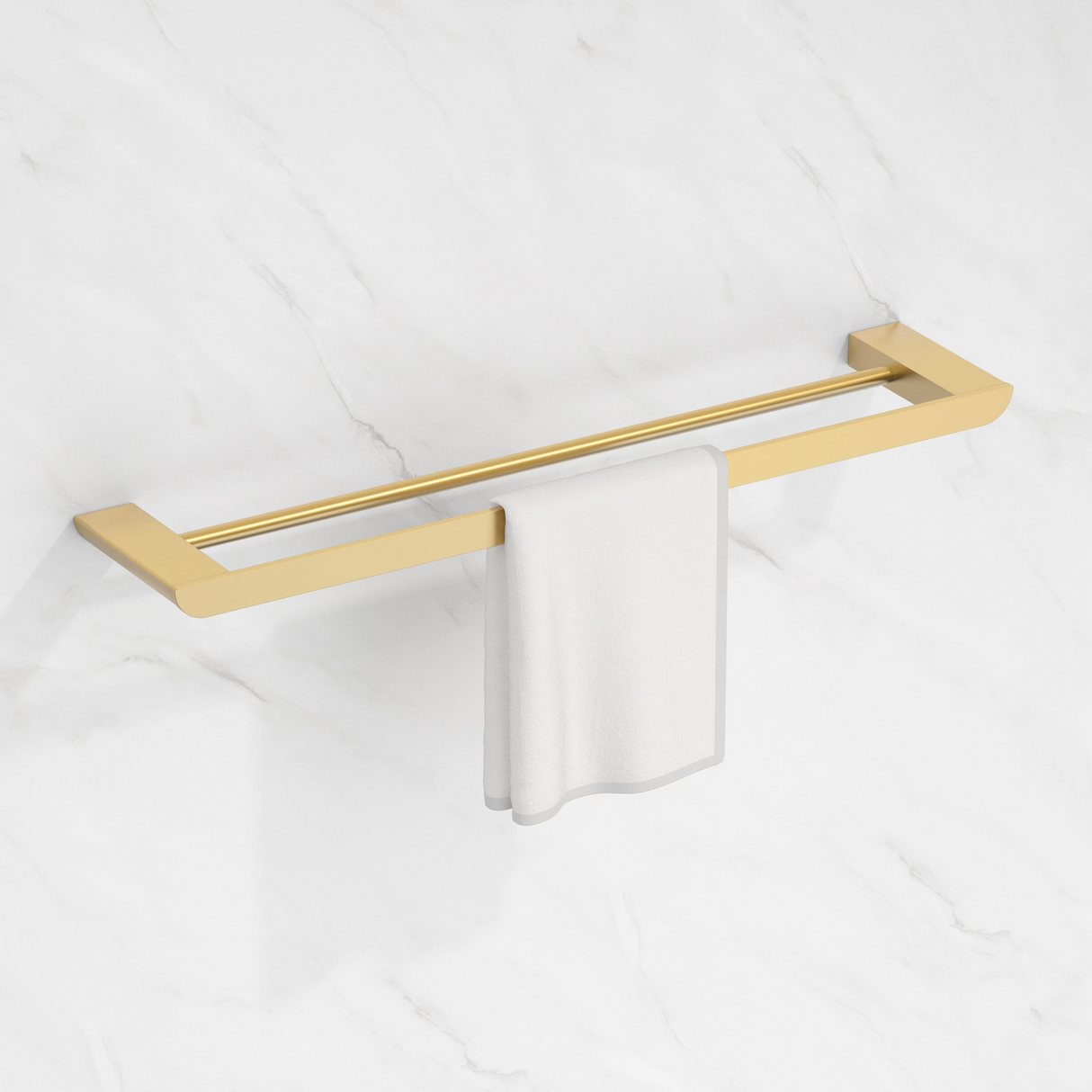 Lunaro Double Towel Bar brushed gold
