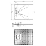 Carrera Rectangular Resin Shower Tray 1000 x 800