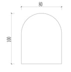 ARC CURVED TOP LED ANTI FOG MOTION SENSOR MIRROR 1000MM X 800MM