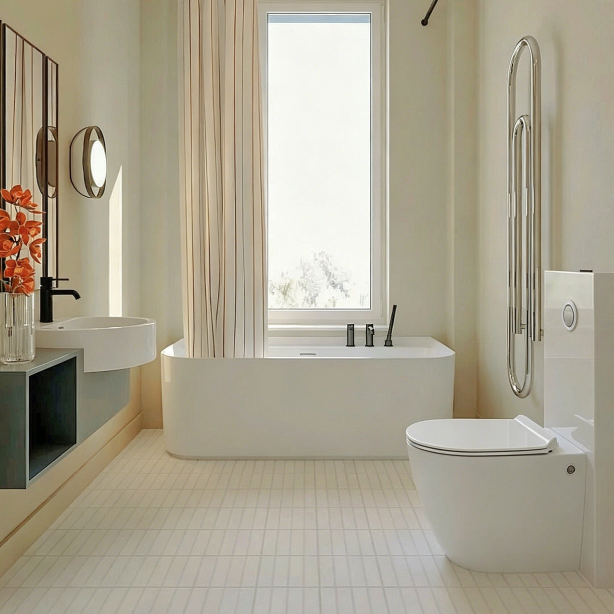 Bliss white Tankless back to wall rimless toilet
