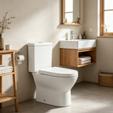 Glint Close Coupled White Toilet Open back pan