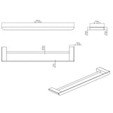 Lunaro Double Towel Bar chrome
