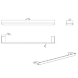 Lunaro Towel Bar brushed gold