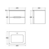 Barbara wall hung vanity 600mm