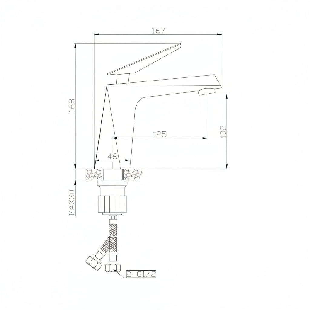 Victoria basin mixer tap polished chrome