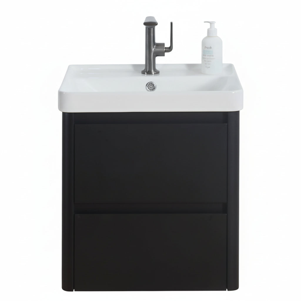 Noble Matte black wall hung vanity 500mm