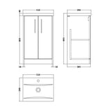 Hudson Reed Juno Autumn Oak 2 Door Floor Standing Vanity Unit With Mid-Edge Basin