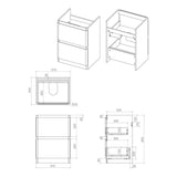Kuba Floor Standing 2 Drawer Basin Unit & 1TH Basin