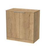 nuie lux Flume 800mm Autumn Oak 2 Door Floor Standing Vanity Unit With Co-ordinating Worktop