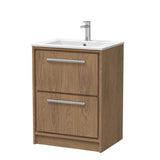 Hudson Reed Lille Antique Oak 2 Drawer Floor Standing Vanity Unit With 1 Tap Hole Basin