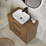 Hudson Reed Lille Antique Oak Floor Standing Vanity Unit With Co-ordinating Worktop
