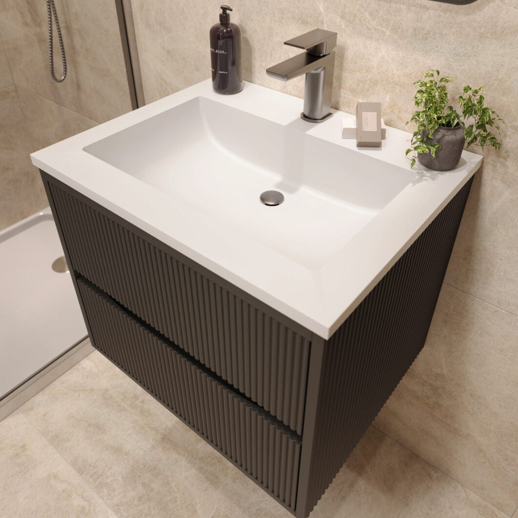 Linea Square wall hung vanity 600mm