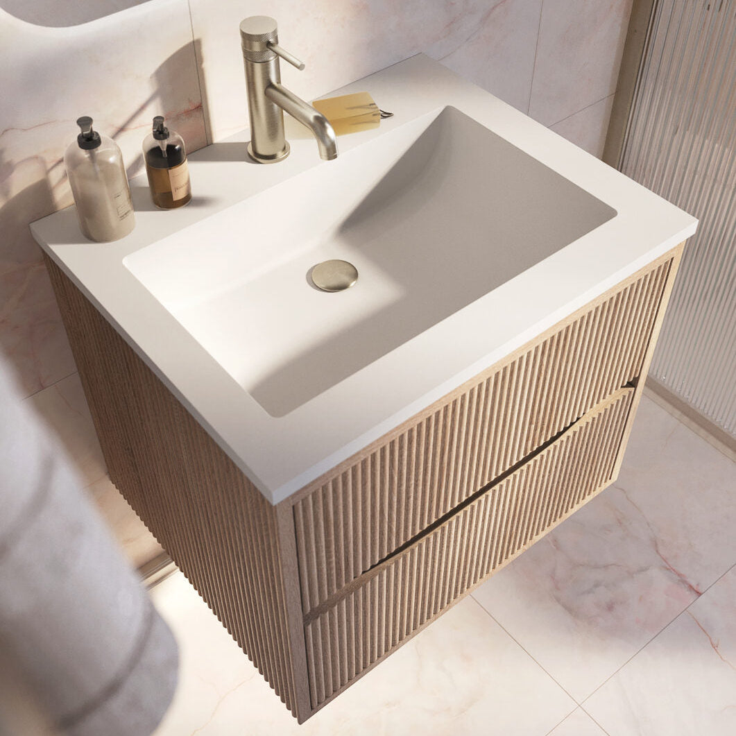 Linea Square wall hung vanity 600mm