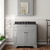 Old London 2 Door Floor Standing Cabinet With 3 Tap Holes Marble Basin