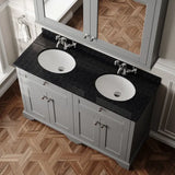 Old London 1200mm 4 Door Floor Standing Cabinet With Black Marble Basin