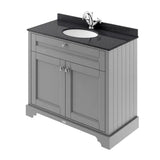 Old London 2 Door Floor Standing Cabinet With 1 Tap Hole Marble Basin