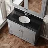 Old London 2 Door Floor Standing Cabinet With 1 Tap Hole Marble Basin