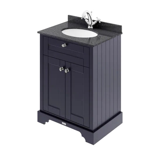 Old London 2 Door Floor Standing Cabinet With 1 Tap Hole Marble Basin