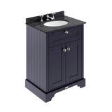 Old London 2 Door Floor Standing Cabinet With 3 Tap Holes Marble Basin