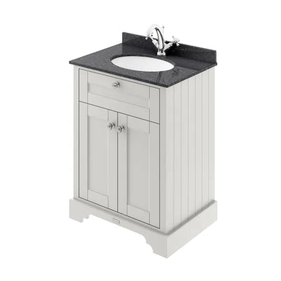 Old London 2 Door Floor Standing Cabinet With 1 Tap Hole Marble Basin