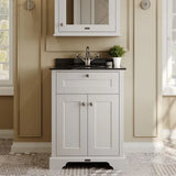 Old London 2 Door Floor Standing Cabinet With 1 Tap Hole Marble Basin