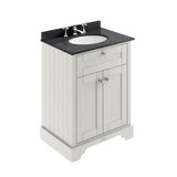Old London 2 Door Floor Standing Cabinet With 3 Tap Holes Marble Basin