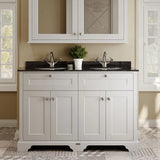 Old London 1200mm 4 Door Floor Standing Cabinet With Black Marble Basin