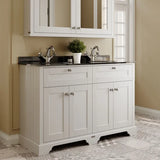 Old London 1200mm 4 Door Floor Standing Cabinet With Black Marble Basin