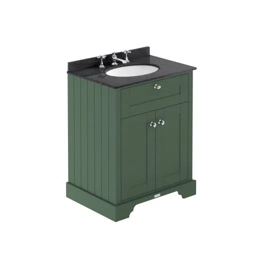 Old London 2 Door Floor Standing Cabinet With 3 Tap Holes Marble Basin