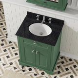Old London 2 Door Floor Standing Cabinet With 3 Tap Holes Marble Basin