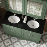 Old London 1200mm 4 Door Floor Standing Cabinet With Black Marble Basin