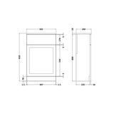 Nuie Lux Larck 500mm Autumn Oak Floor Standing WC Unit