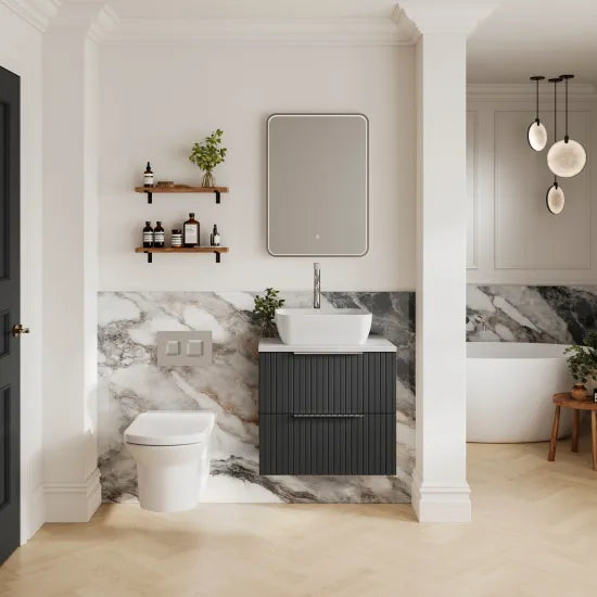 nuie lux Lulworth Square Wall Hung Pan With Seat