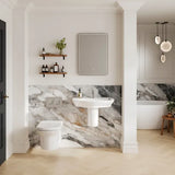 nuie lux Lulworth Square Wall Hung Pan With Seat