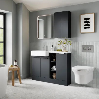 nuie lux Lulworth Square Wall Hung Pan With Seat