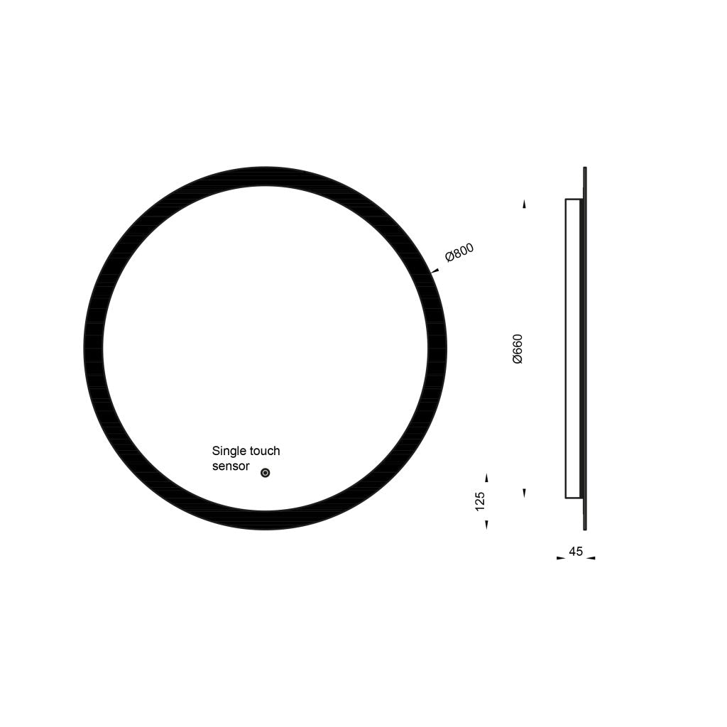 Lunar LED Mirror