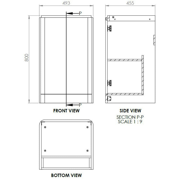 Lambra 2 Door Floor Standing Cloakroom Basin Unit