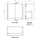 Lambra 2 Door Floor Standing Cloakroom Basin Unit