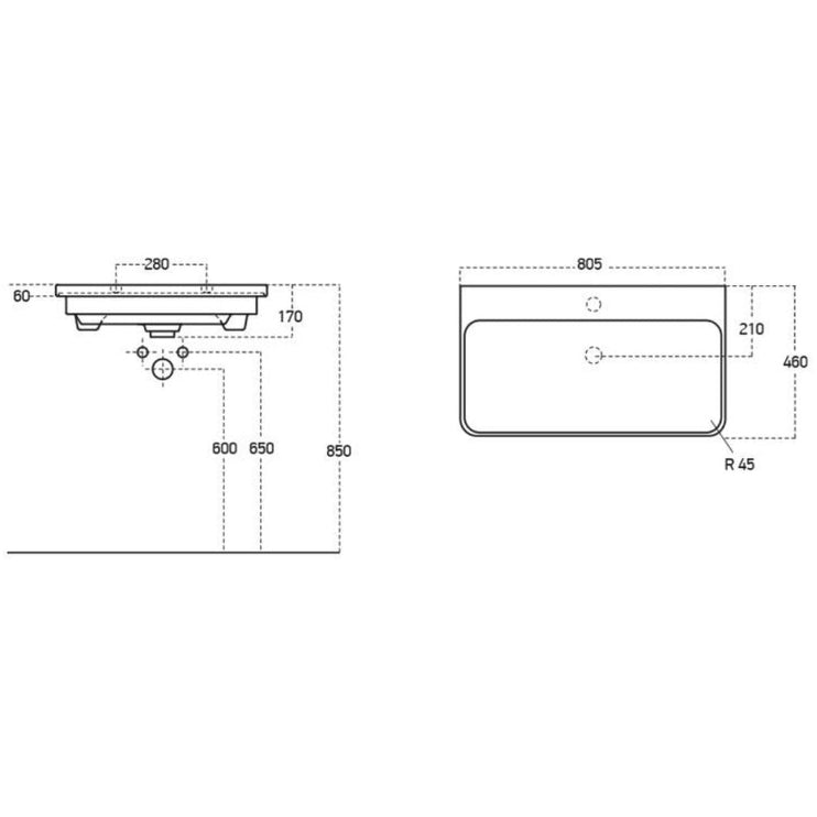Lambra 2 Door Floor Standing Cloakroom Basin Unit